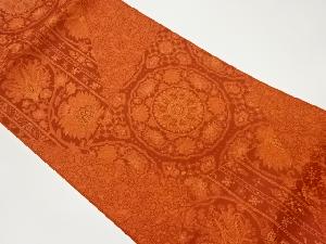 本場筑前博多切り嵌め風華紋に花唐草模様織出し名古屋帯